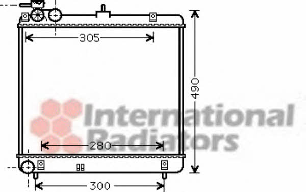 Engine radiator Hyundai Atos: 82002192 Van Wezel Engine cooling radiator