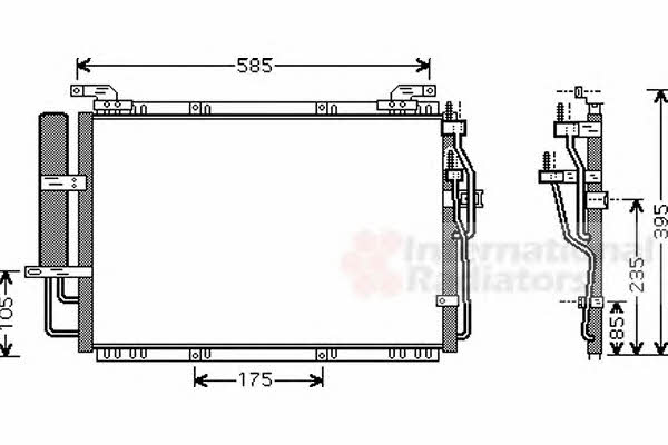 Air conditioner condenser Hyundai Matrix: 82005091 Van Wezel AC Condenser