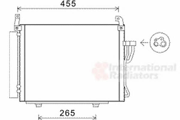 Van Wezel 82005245 AC Condenser 82005245 82005245 Van Wezel AC Condenser