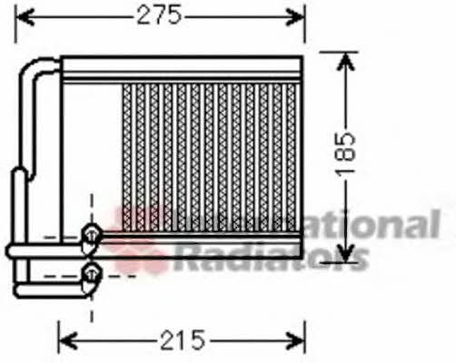 Heater Core Hyundai: 82006213 Van Wezel Heat exchanger, interior heating