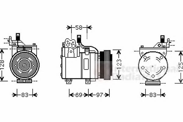 Van Wezel 8200K198 Compressor, air conditioning 8200K198 8200K198 Van Wezel Compressor, air conditioning