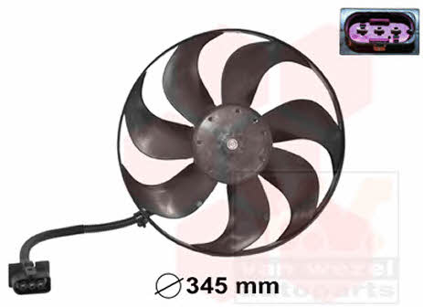 Van Wezel 5888744 Hub, engine cooling fan wheel 5888744