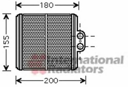 Van Wezel 52006093 Heat exchanger, interior heating 52006093