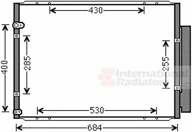 Air conditioner condenser Lexus RX: 53005574 Van Wezel AC Condenser