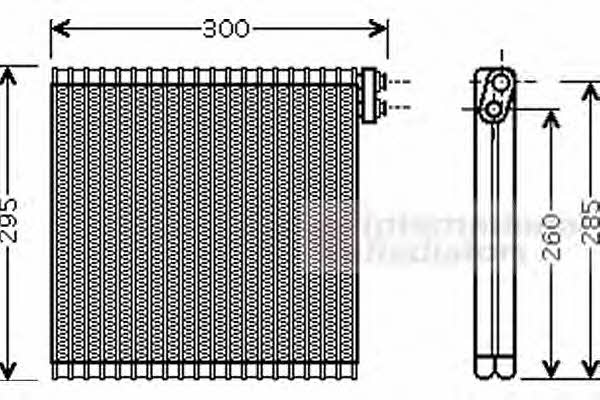 Van Wezel 5300V483 Air conditioner evaporator 5300V483