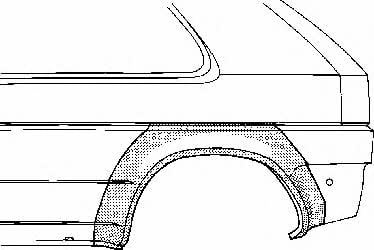 Fender repair parts Toyota: 5324145 Van Wezel Repair part rear fender left
