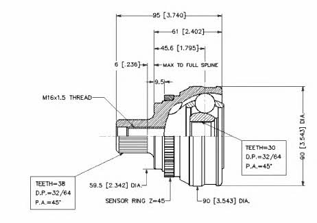 Vema 18578 CV joint 18578