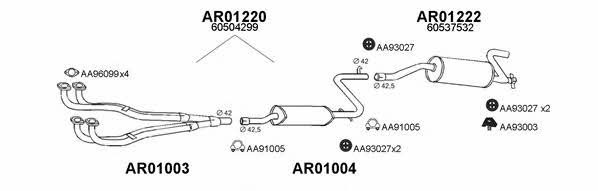  010003 Exhaust system 010003