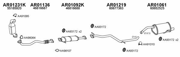  010034 Exhaust system 010034