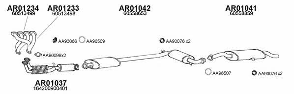  010040 Exhaust system 010040