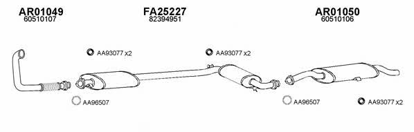  010043 Exhaust system 010043