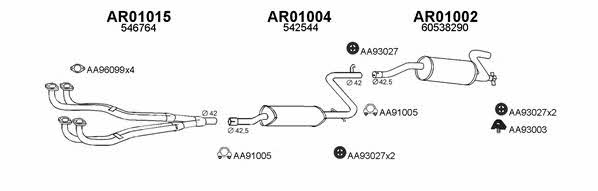  010077 Exhaust system 010077