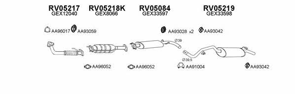  050025 Exhaust system 050025