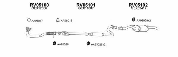  050032 Exhaust system 050032