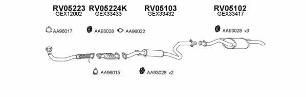  050033 Exhaust system 050033
