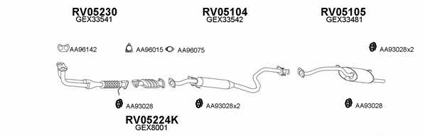  050034 Exhaust system 050034