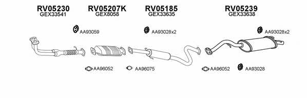  050035 Exhaust system 050035
