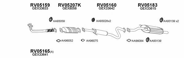  050038 Exhaust system 050038