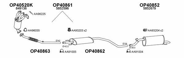  400444 Exhaust system 400444