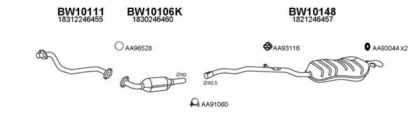  100038 Exhaust system 100038