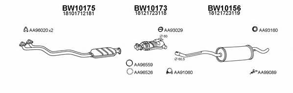 100054 Exhaust system 100054