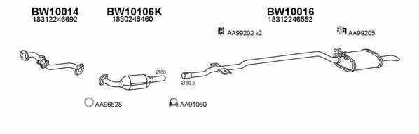  100068 Exhaust system 100068