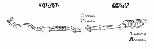  100070 Exhaust system 100070