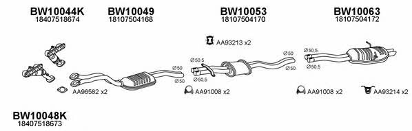  100091 Exhaust system 100091