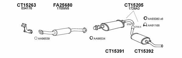  150073 Exhaust system 150073