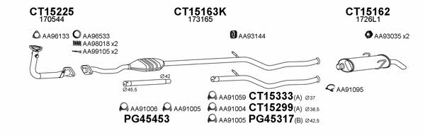  150091 Exhaust system 150091