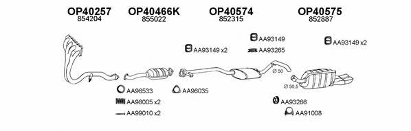  400166 Exhaust system 400166