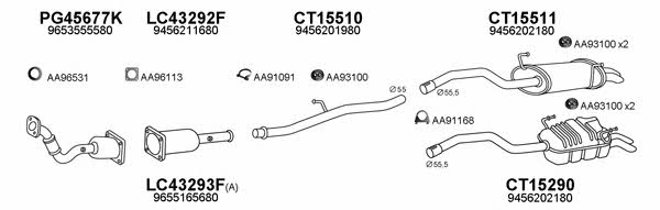  430077 Exhaust system 430077