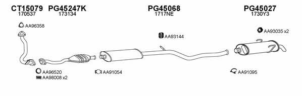  450012 Exhaust system 450012