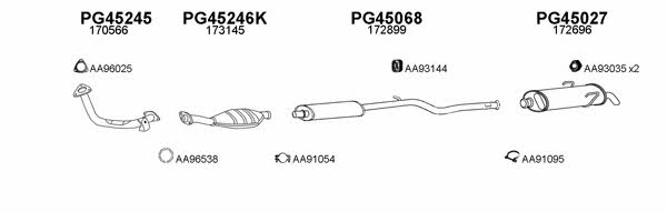  450016 Exhaust system 450016