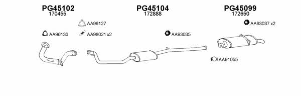  450025 Exhaust system 450025