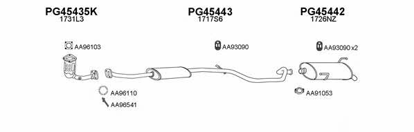  450034 Exhaust system 450034