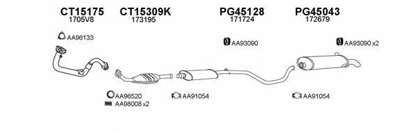  450054 Exhaust system 450054