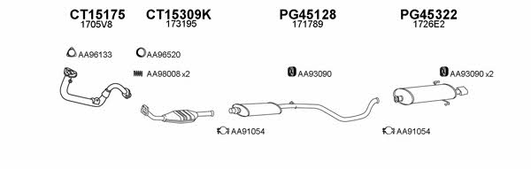  450055 Exhaust system 450055