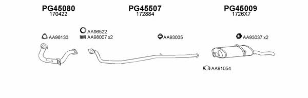  450095 Exhaust system 450095