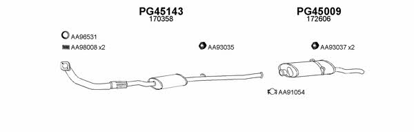  450100 Exhaust system 450100