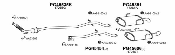  450131 Exhaust system 450131
