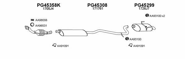  450133 Exhaust system 450133