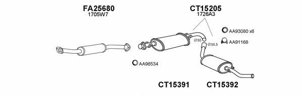  450163 Exhaust system 450163