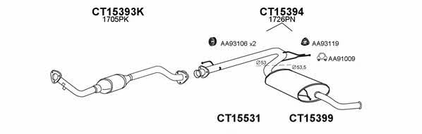  450166 Exhaust system 450166