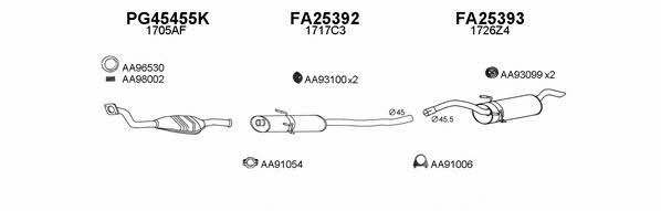  450172 Exhaust system 450172