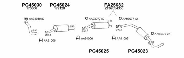  450178 Exhaust system 450178
