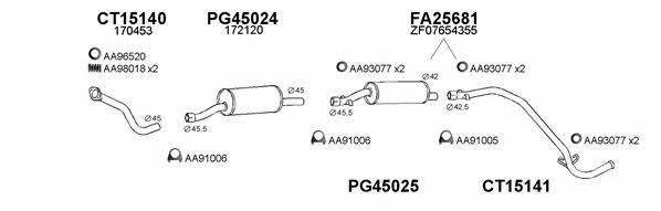 450179 Exhaust system 450179