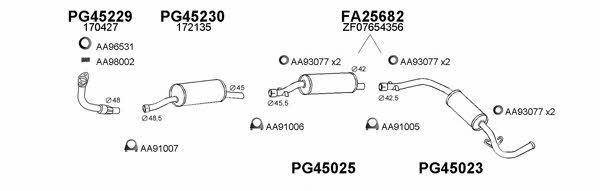  450180 Exhaust system 450180