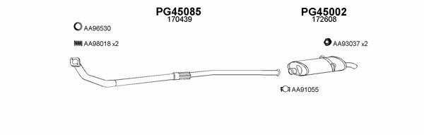  450195 Exhaust system 450195