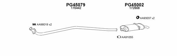  450196 Exhaust system 450196